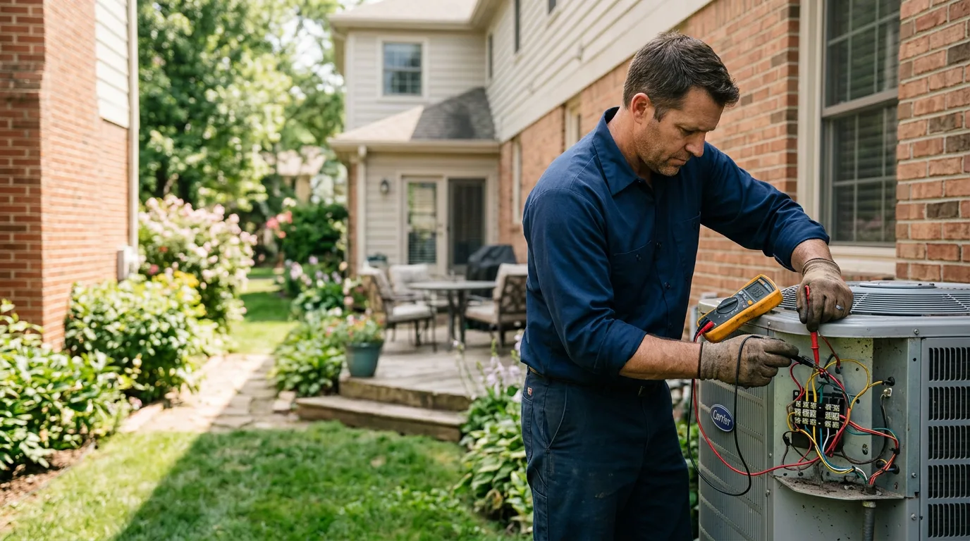 HVAC technician working near Bedford, KY
